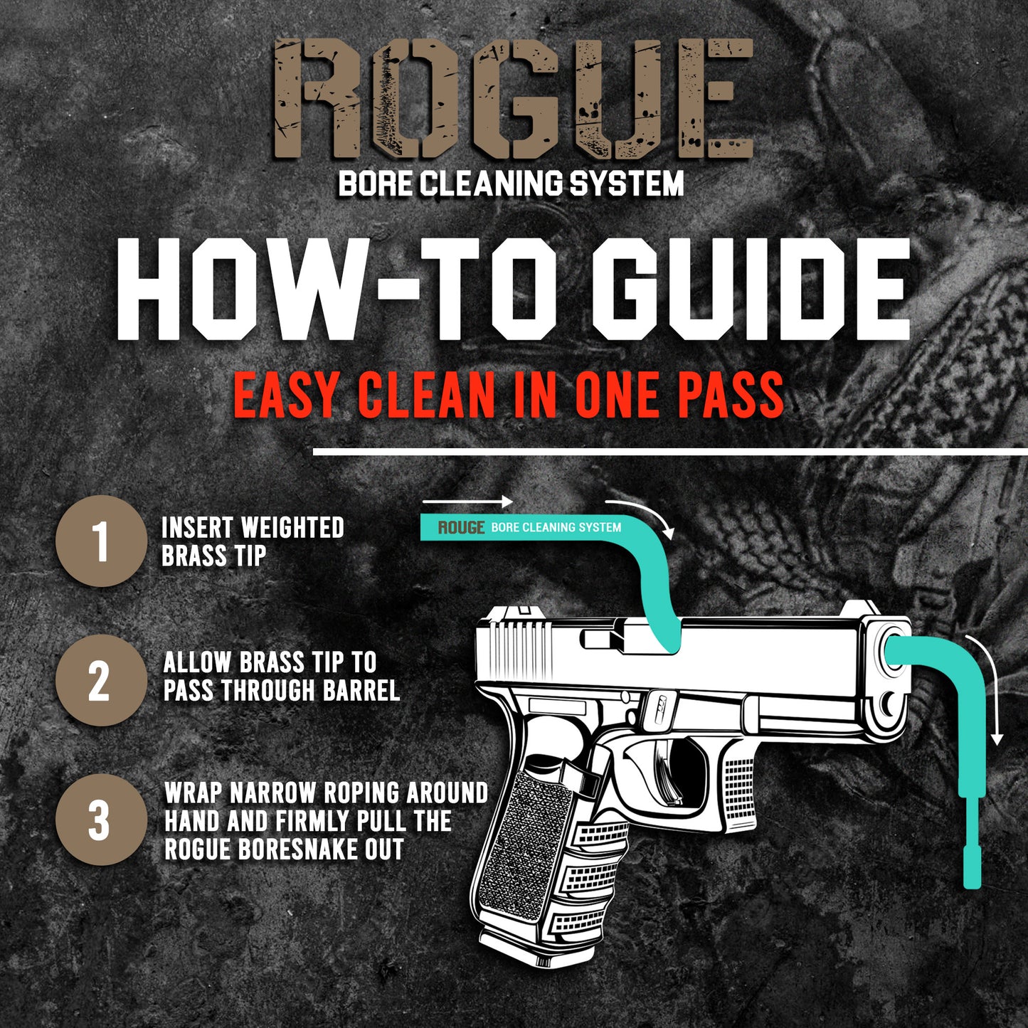 Rogue Gun Snake - Reusable and Compact Gun Cleaning Rope
