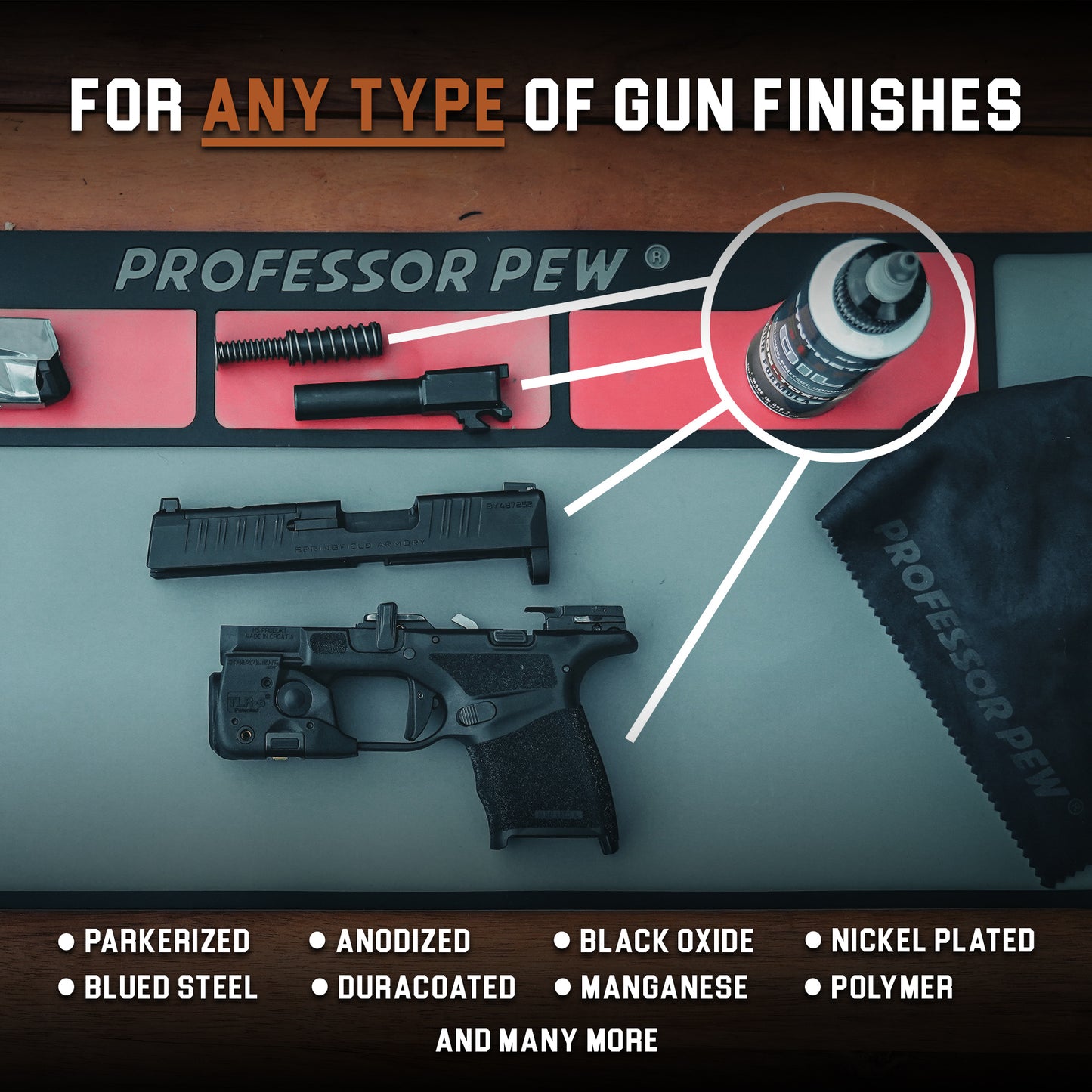 Professor Pew Gun Oil - Premium Gun Lube for firearms, knives, and Tools - 4oz Bottle