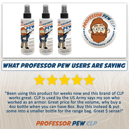 Professor Pew CLP Cleaner for Guns - 8 oz Bottle